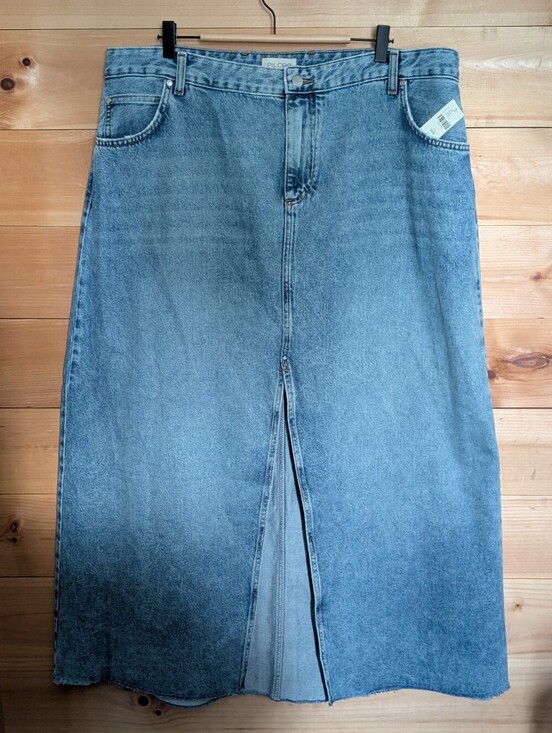 Pilcro Dresses & Skirts - Pilcro Blue Denim Midi Skirt with Front Slit